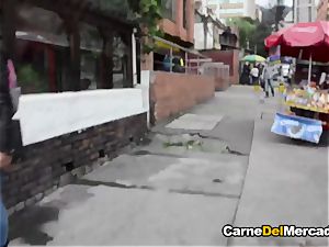 CarneDelMercado - blonde Latina teenager penetrated upside down